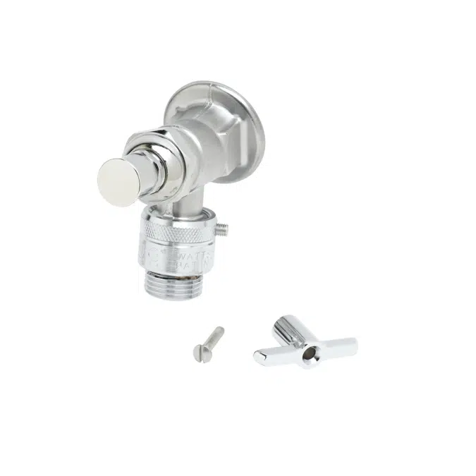 B-0736 Sill Faucet, Vacuum Breaker, 1/2" NPT Female Inlet, 3/4" GH Thread Outlet, Rough Chrome