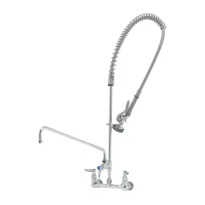 Image for B-0133-ADF16-B EasyInstall Pre-Rinse Unit: 8" Wall Mount, Add-On Faucet, 16" Swing Nozzle, Wall Bracket
