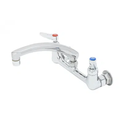 Image pour B-0230-0CS8 8" Double Pantry Swivel Base Faucet, Wall Mount, Eternas, Cast Spout, 2.2 GPM Aerator