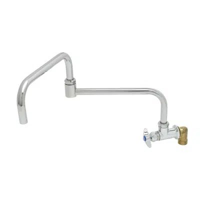 kuva kohteelle BF-0299-24DJ Single Wall Mount Big-Flo Faucet, 24" Double-Joint Swing Nozzle, 00LL Street Elbow