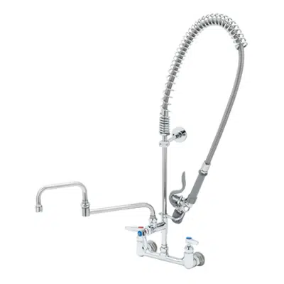 bild för B-0154-CR-C Pre-Rinse: 8" Wall Mount, Ceramas, B-0155-LNEZ & 074X Double-Joint Nozzle, B-0107-C