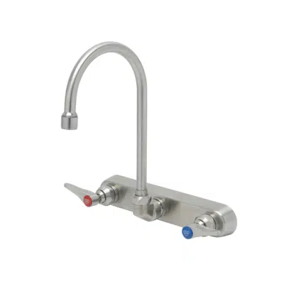 Image for S-1147 8" Stainless Steel Workboard Mixing Faucet with 5 3/4" Stainless Steel Swivel Gooseneck with 2.2 GPM Stainless Steel Aerator