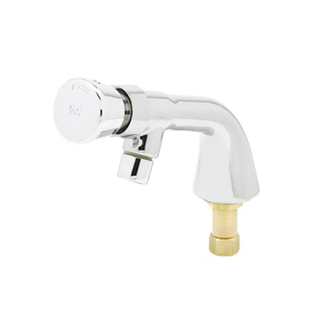 B-0805 Metering Faucet, Single Temperature, Push Button Cap, 1/2" NPT Male Shank