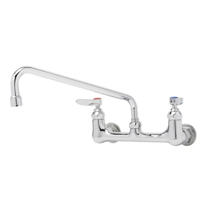 B-0231 Double Pantry Faucet, Wall Mount, 8" Centers, 12" Swing Nozzle (062X)