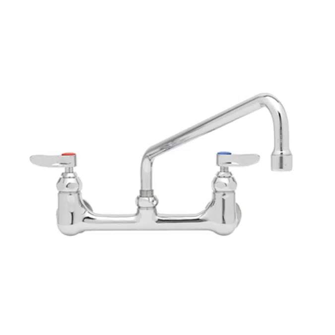 B-0231 Double Pantry Faucet, Wall Mount, 8" Centers, 12" Swing Nozzle (062X)
