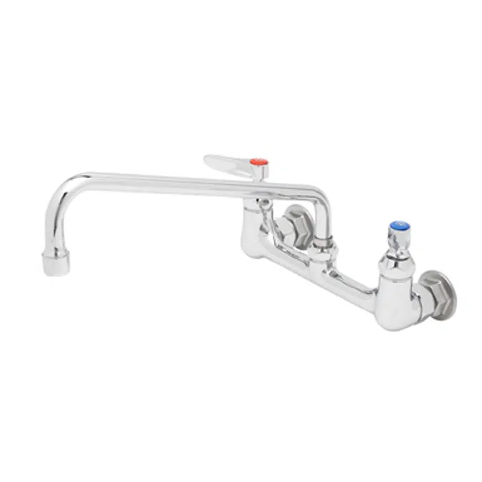 B-0231 Double Pantry Faucet, Wall Mount, 8" Centers, 12" Swing Nozzle (062X)