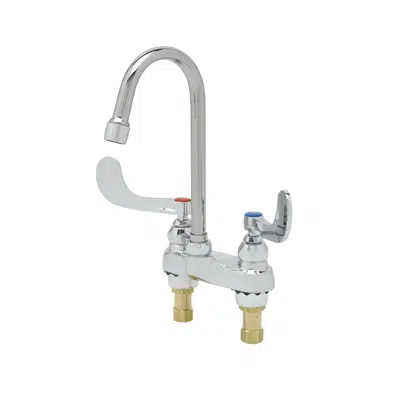 B-0892-01QT 4" Centerset Faucet, Swivel Gooseneck, Qtr-Turn Eternas, 2.2 gpm Aerator için görüntü