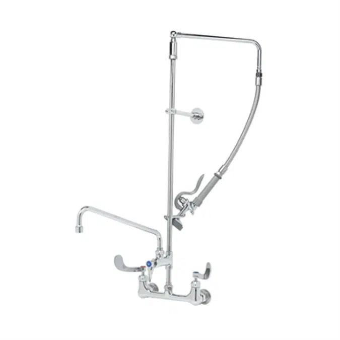 B-2466 Pre-Rinse, Overhead Swivel Arm, Add-On Faucet w/12" Swing Nozzle, Ceramic Cartridges