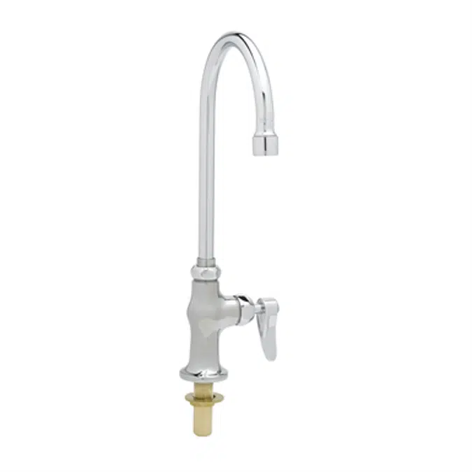 B-0305 Single Pantry Faucet, Deck Mount, Swivel/Rigid Gooseneck, Stream Regulator