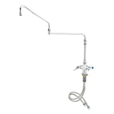 รูปภาพสำหรับ B-0268-04 Dual Pantry Faucet, Single Hole Base, Elevated 24" DJN, 7-5/8" Extension