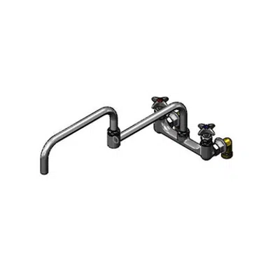 B-0292 Big-Flo Mixing Faucet, Wall Mount, 8" Centers, 24" Double Joint Swing Nozzle, LL Inlets için görüntü