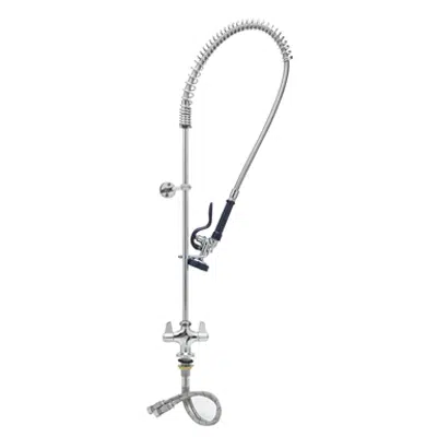 Image for EU-2DP00 Pre-Rinse, Single Hole Deck Mount, Standard Spray Valve, Wall Bracket, Flexible Inlets