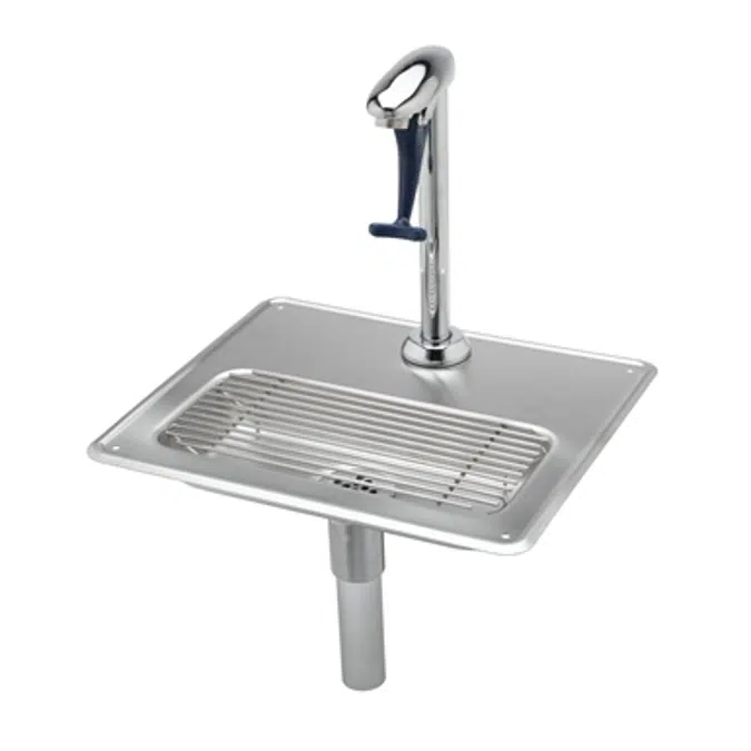 B-1230 Glass Filler Water Station, Pedestal Glass Filler and Drip Pan