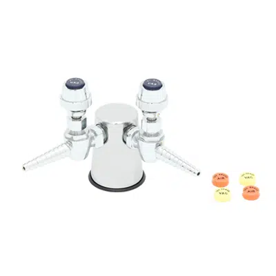 billede til BL-4210-0 Tapered Lab Turret w/ (2) 90Deg Needle HoseCocks