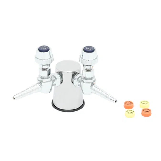 BL-4210-0 Tapered Lab Turret w/ (2) 90Deg Needle HoseCocks