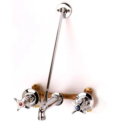 Obrázek pro B-0697 Service Sink Faucet, Concealed Mixing Valve, Wall Brace, 3/4" Garden Hose Thread