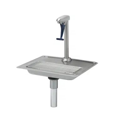 bild för S-1230 Deck Mount Stainless Steel Water Station w/ Pedestal Type Stainless Steel Glass Filler