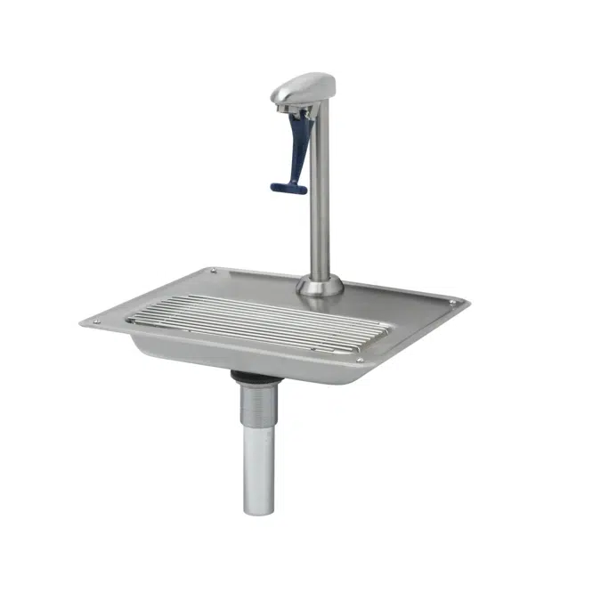 S-1230 Deck Mount Stainless Steel Water Station w/ Pedestal Type Stainless Steel Glass Filler