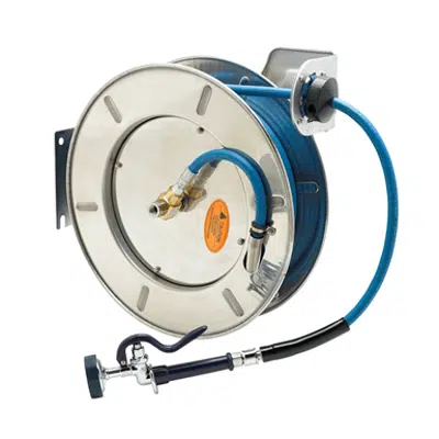 Image for B-7142-01 Hose Reel, Open, Stainless Steel, 50' Hose, 3/8" ID with Spray Valve