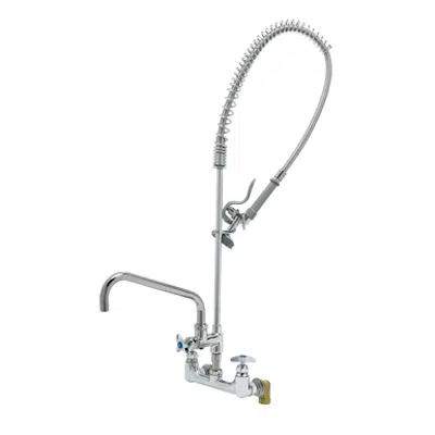 Image for B-0287 BIG-FLO Pre-Rinse Unit, 8" Wall Mount, 12" Add-On Faucet, Spray Valve
