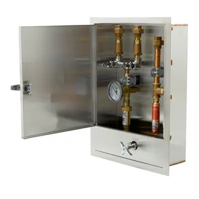 B-2339-LR Hose Reel Control Cabinet with Control Valve, Temp Gauge & Dual Check Valves için görüntü