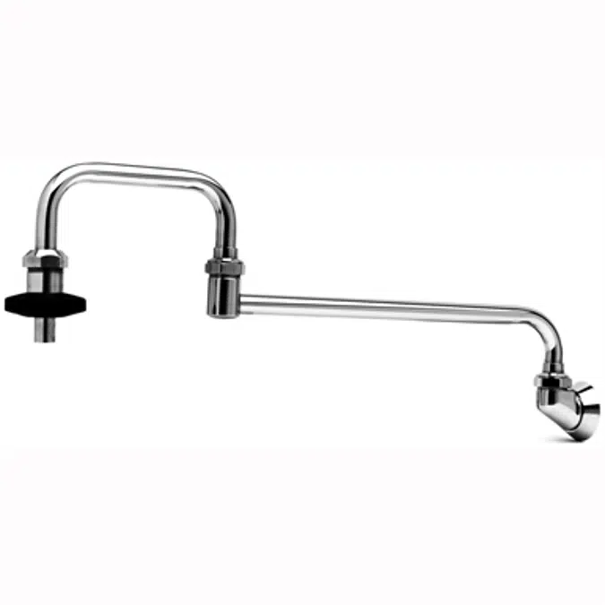 B-0581 Pot Filler, Wall Mount, 24" Double-Joint Nozzle, 1/2" NPT Inlet, Insulated On-Off Control