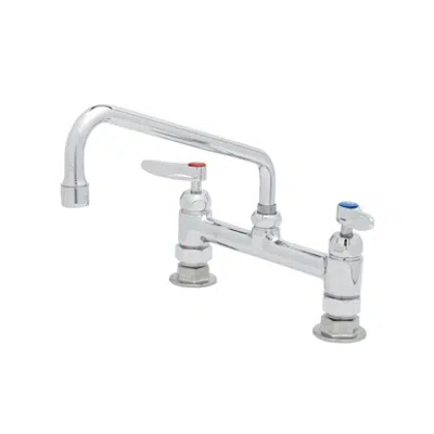 Image for B-0220-061XCRF1 8" Deck Mount Faucet, Ceramas, 10" Swing Nozzle, 1.0 GPM Aerator, Lever Handles, B-0425-M