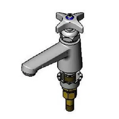 billede til B-0710-LT-CR Sill Faucet, Cerama Cartridge, 4-Arm Handle, Stream Regulator Outlet, 1/2" NPS Male Inlet