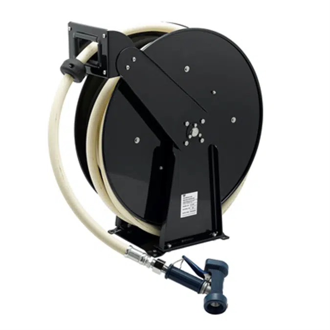 B-7245-03 Hose Reel, Open, Epoxy Coated Steel, 3/4" x 50' Hose, 7/16" Rear Trigger Water Gun