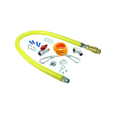 Image pour HG-4C-48K Gas Hose w/Quick Disconnect, 1/2" NPT, 48" Long, Includes Installation Kit