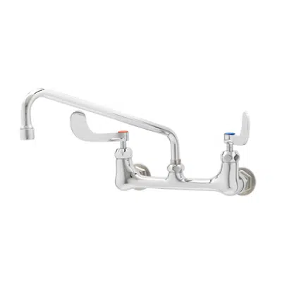 изображение для B-2463 Double Pantry Faucet, Ceramic Cartridges, 8" Centers, 12" Swing Nozzle, 4" Wrist Handles