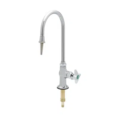 Image for BL-5705-01 Lab Faucet, Single Temp. Control, Swivel/Rigid Gooseneck, Serrated Tip, 4-Arm Handle