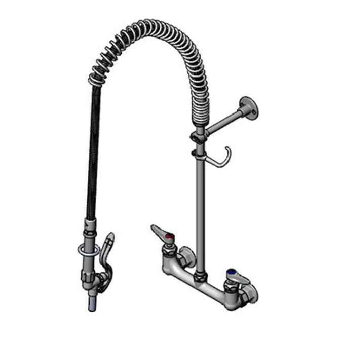 B-0133-CR-BFK Filler Unit, 8" Wall Mount Base, Ceramas, Squeeze Valve, Wall Bracket, Inlet Elbow Kit