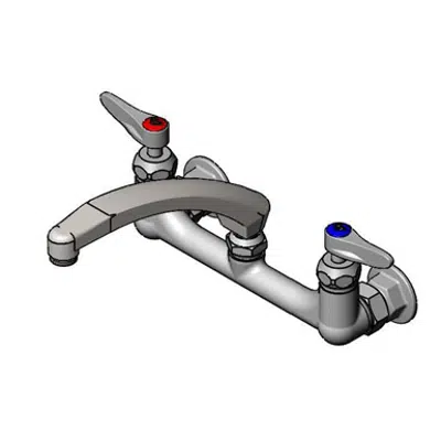 Image for B-0230-0CS8-CR 8" Wall Mount Faucet, 8" Swivel Cast Spout, 2.2 GPM Aerator, Ceramas