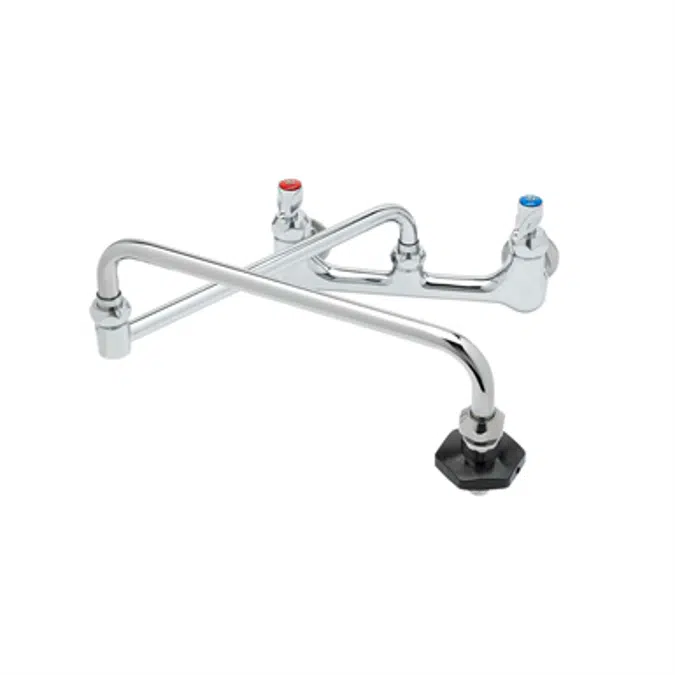 B-0598 Pot Filler, Wall Mount, 8" Centers, 24" Double Joint Nozzle, Insulated On-Off Control