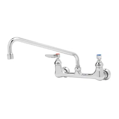 รูปภาพสำหรับ B-0231-EE Double Pantry Faucet, Wall Mount, 8" Centers, 12" Swing Nozzle (062X), EE Inlets