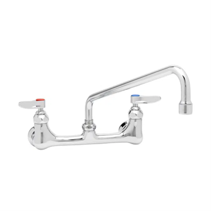 B-0231-EE Double Pantry Faucet, Wall Mount, 8" Centers, 12" Swing Nozzle (062X), EE Inlets
