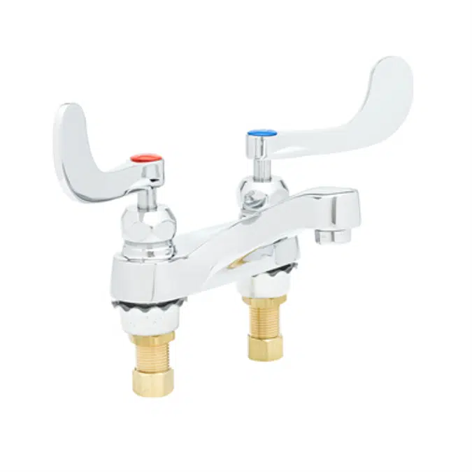 B-0890-CR Medical Faucet, Deck Mount, Cast Basin Spout, Aerator, Wrist Handles, Cerama Cartridges