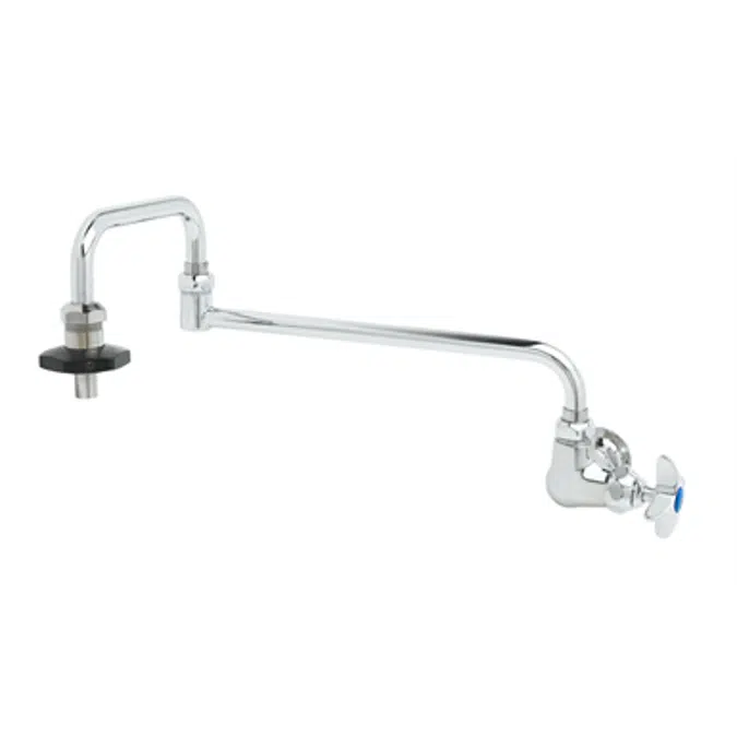 B-0592 Pot Filler, Wall Mount, Single Control, 18" Double Joint Nozzle, Insulated On-Off Control