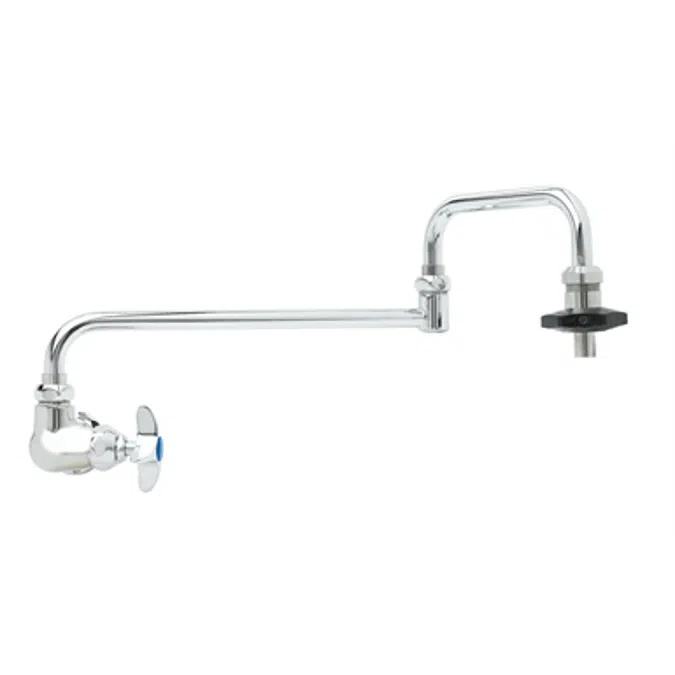 B-0592 Pot Filler, Wall Mount, Single Control, 18" Double Joint Nozzle, Insulated On-Off Control