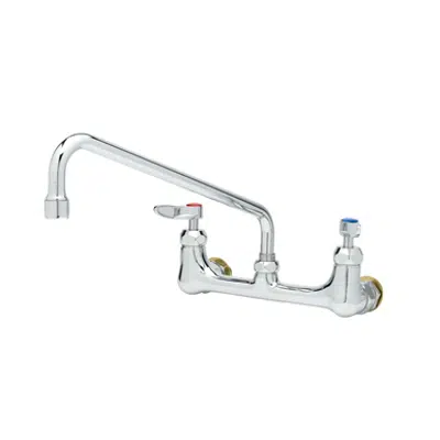 bild för B-0231-CC-CR 8" c/c Double Pantry Faucet, Wall Mount, 12" Swing Nozzle (062X), 00CC Inlets & Ceramas