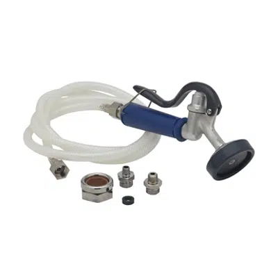 Image for PG-35AV-VH06 Pet Grooming Aluminum Angled Spray Valve with Deck Flange, 7' Vinyl Hose