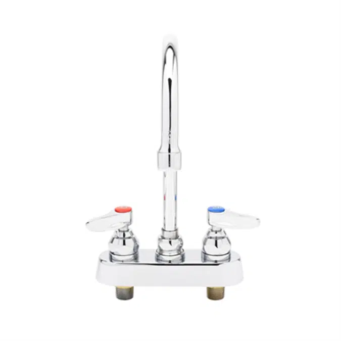 B-1141 Workboard Faucet, Deck Mount, 4" Centers, 133X Swivel Gooseneck, Lever Handles