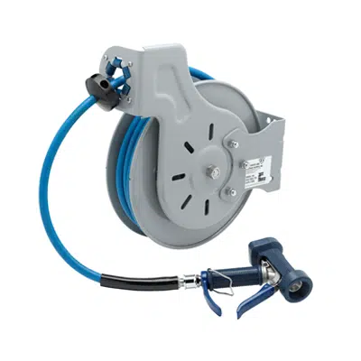 Image for B-7232-05 Hose Reel, Open, Epoxy Coated Steel, 3/8" ID x 35' Hose, Front Trigger Water Gun