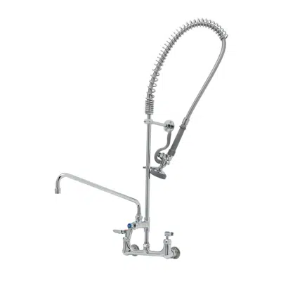 Image for B-0133-14-CR-B EasyInstall Pre-Rinse, 8" Wall Mount, Ceramas, 14" Add-On Faucet, 6" Wall Bracket