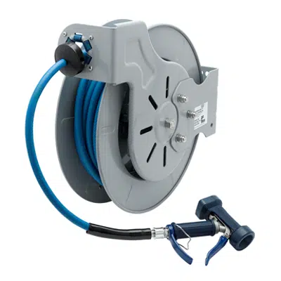 Image for B-7242-05 Hose Reel, Open, Epoxy Coated Steel, 50'Hose, 3/8" ID with Front Trigger Water Gun