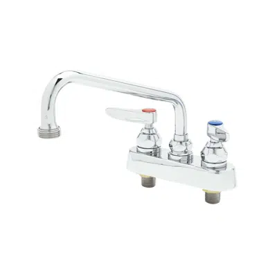 Image pour B-2491 Workboard Faucet, Deck Mount, 4" Centers, 8" Swing Nozzle, Garden Hose Tip, Lever Handles