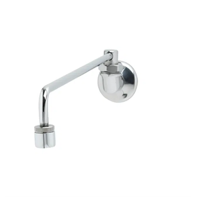 B-0577 Range Faucet, Wall Mount, Aerator, 13-1/8" Nozzle Length, 1/2" NPT Male Inlet