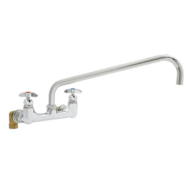 B-0291 BIG-FLO Mixing Faucet, Wall Mount, 8" Centers, 18" Swing Nozzle, LL Inlets