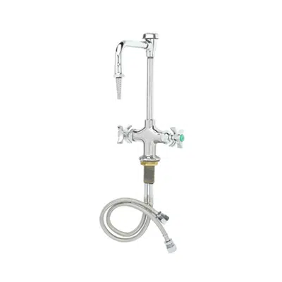 BL-5704-08 Lab Mixing Faucet, Rigid Vac. Breaker Gooseneck, Serrated Tip图像